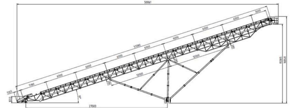przenośnik taśmowy zakrężny PG-PTzV 800.50